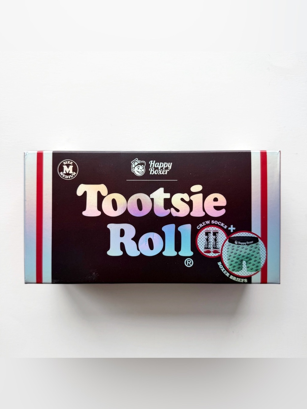 Tootsie Roll Candy Boxer Briefs Socks Gifts Set Mens Medium Underwear